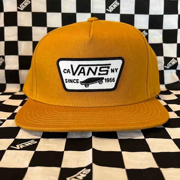 Vans Other - Vans Men Full Patch SnapBack hat. Mustard yellow with black and white patch. NWT